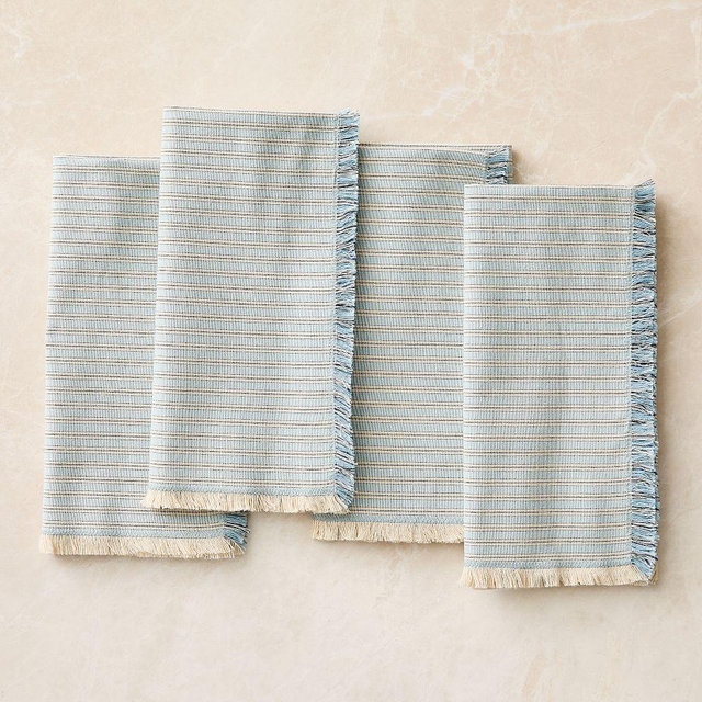 Sadie Stripe Napkin, Light Blue, Set of 4
