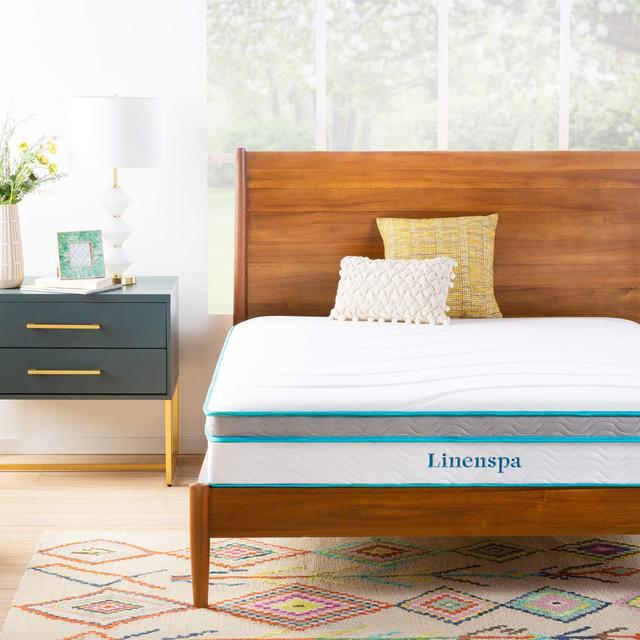 Linenspa 10 Inch Memory Foam and Innerspring Hybrid Mattresses - Medium Feel - Queen