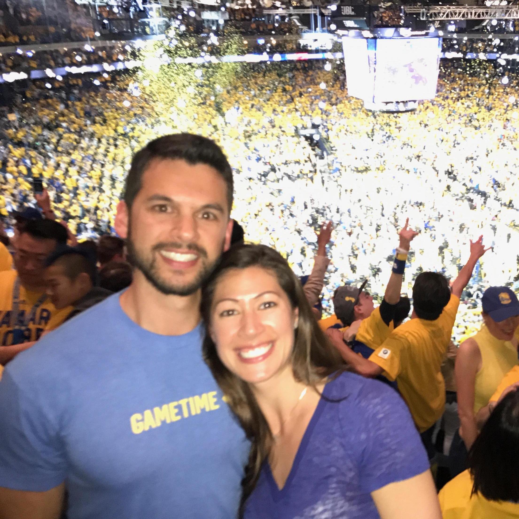 Soaking in the Warriors championship Spring 2017