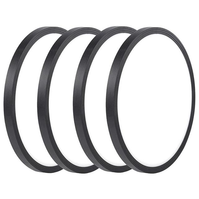 2800LM Flush Mount LED Ceiling Lights,9 Inch Black 24W Slim Ceiling Light Fixture Round Day White 6000K Thin Round Flat Ceiling Light 120V Surface LED Ceiling Light 250W Equivalent (Black-4Pack)