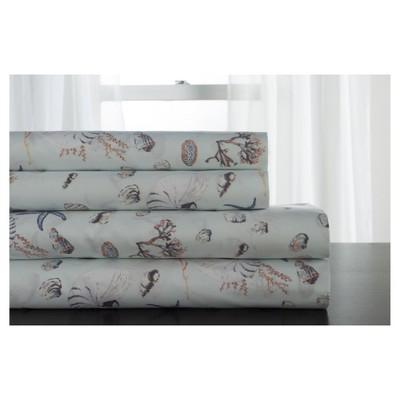 Hotel Coastal Microfiber Print Sheet Set (Queen)Oceanside Sea