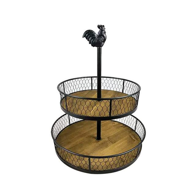 Farmhouse Revolving 2-Tier Stand