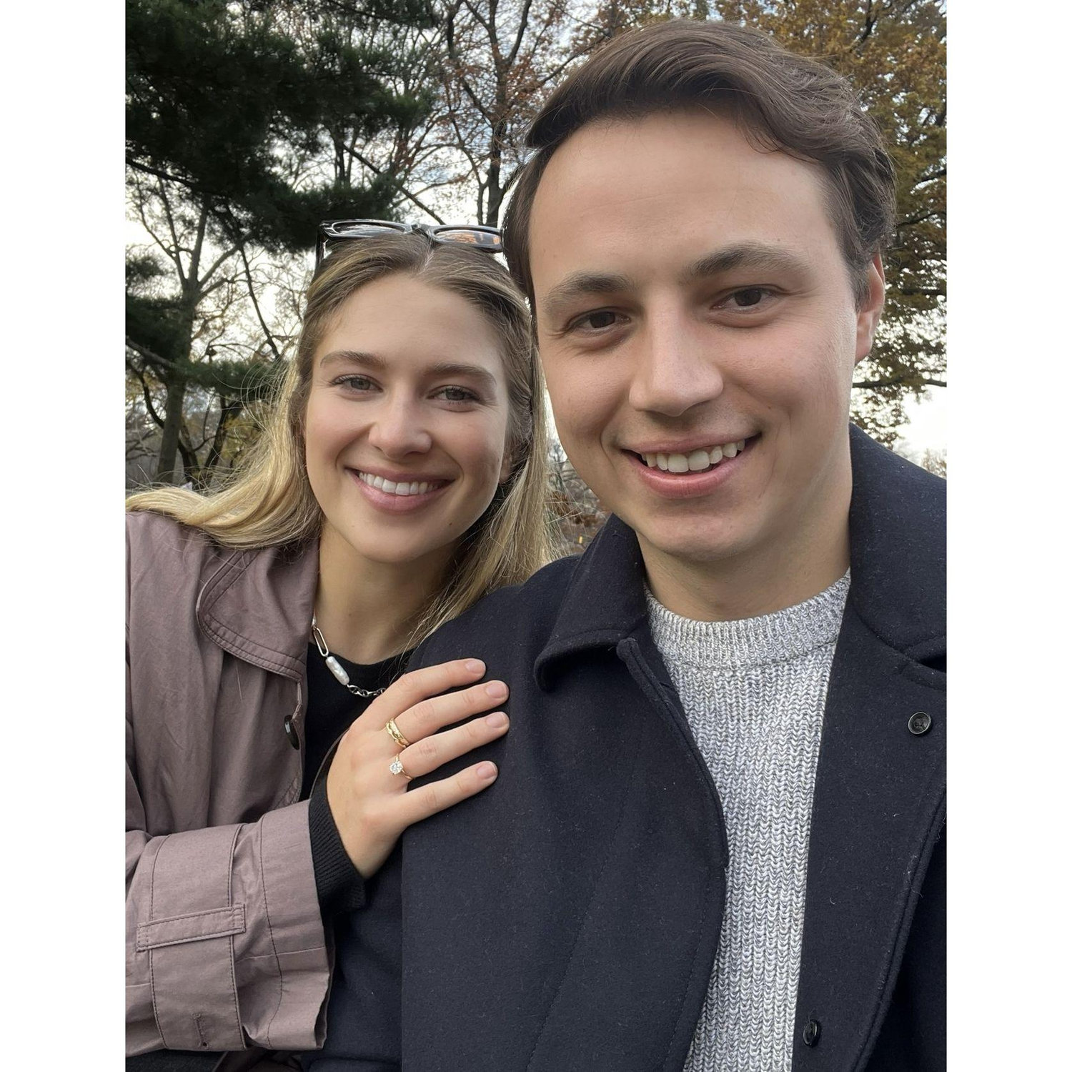 Right after Jake proposed! | Central Park, NYC (December 2nd, 2023)