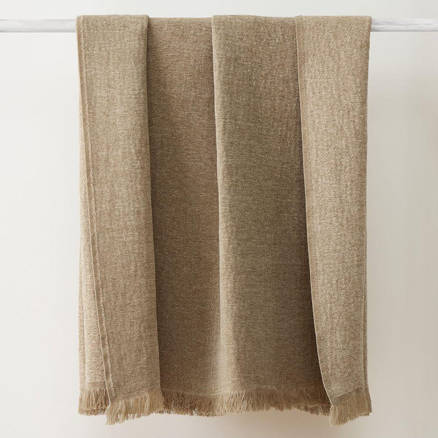 Reversible Chenille Throw, 50x60, Sand