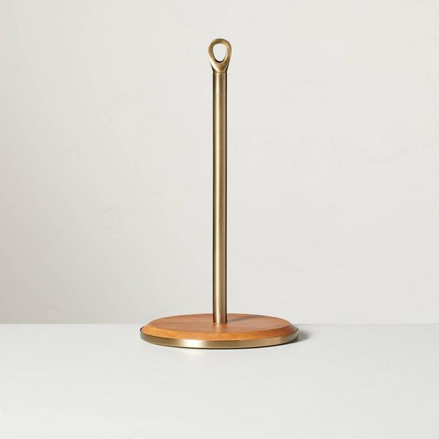 Wood & Brass Paper Towel Holder - Hearth & Hand™ with Magnolia