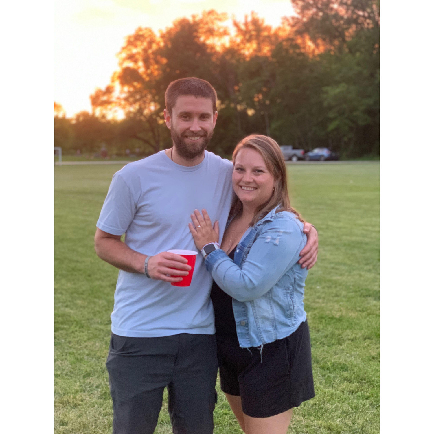 Right after John proposed at the 3rd annual St. Matthew's Beer Garden