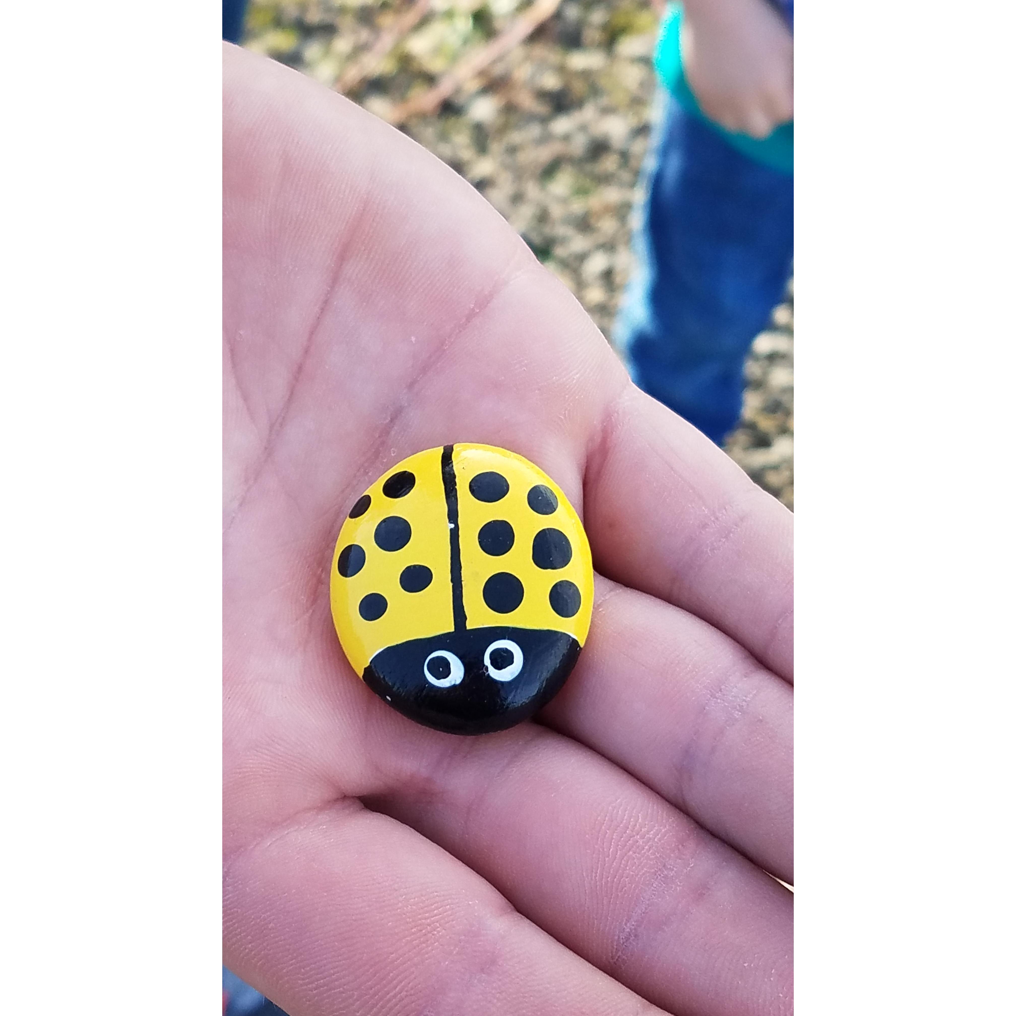 We found this painted rock the day we met... we still have it ❤