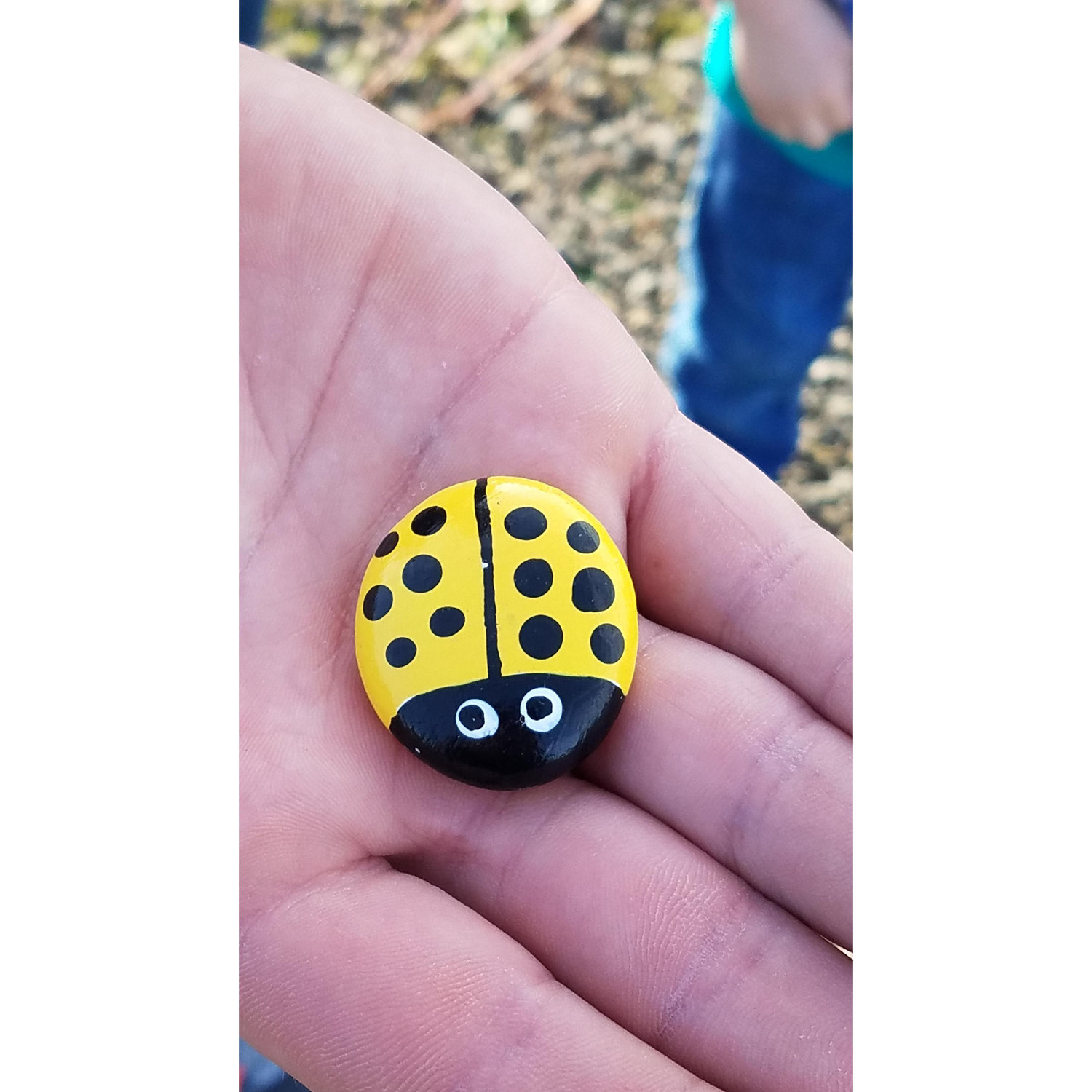 We found this painted rock the day we met... we still have it ❤