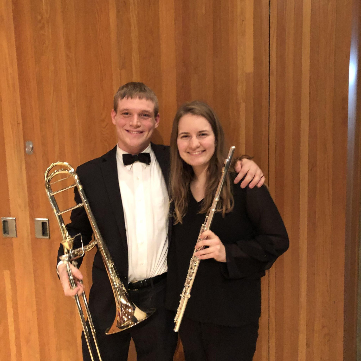 After one of our many concerts we perfomed in together during collage