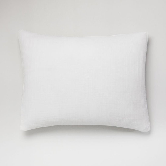 Dreamy Gauze Cotton, King Sham, White