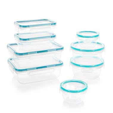 Prep & Savour Glass Food Storage Containers Set, Large Size Glass Containers  With Lids, BPA-Free Locking Lids, Leak Proof Glass Meal Prep Containers,  Freezer To Oven Safe