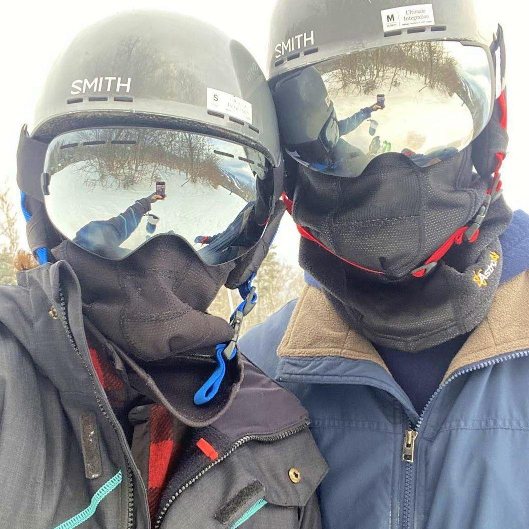 ev's first time skiing (VT)