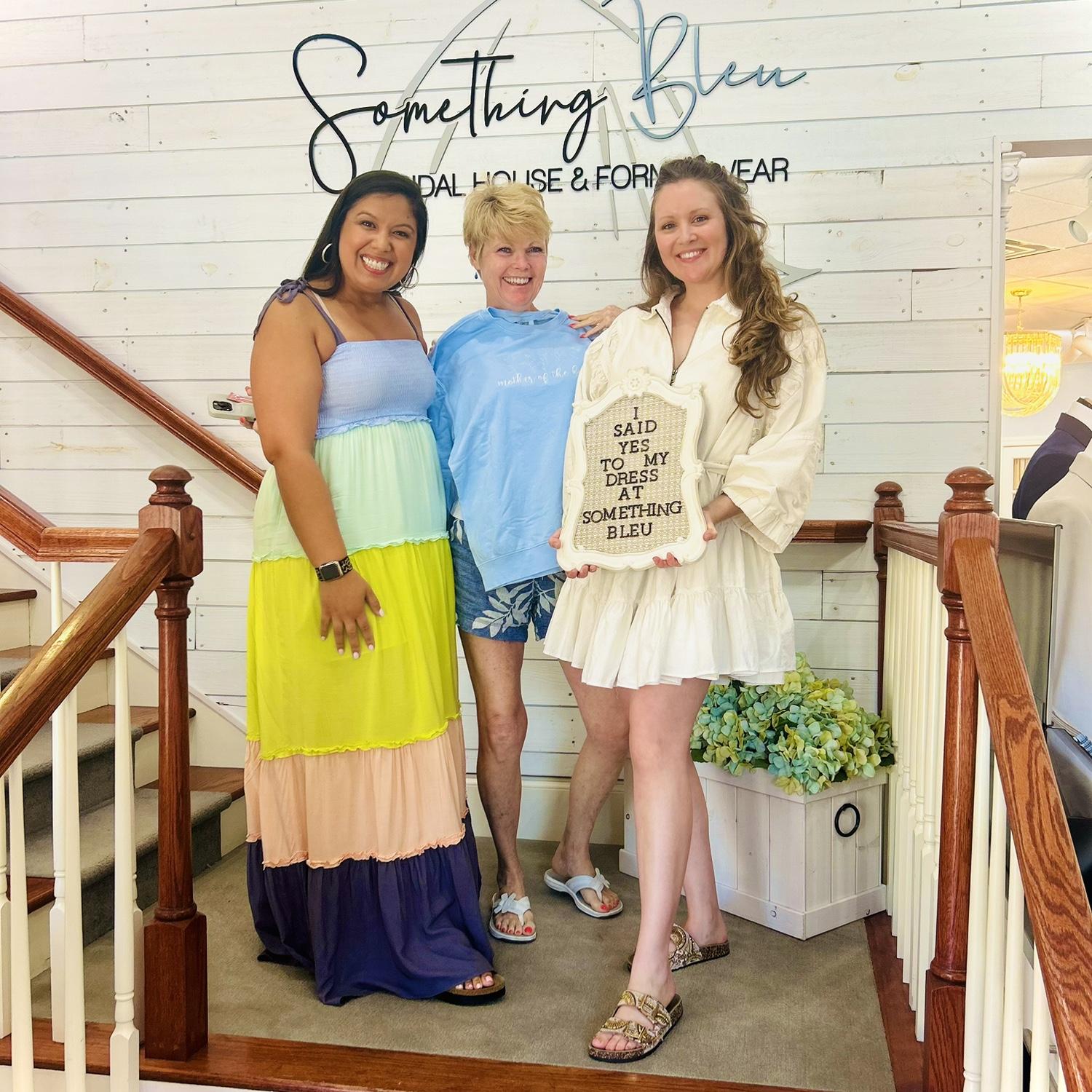 Had the best time wedding dress shopping with Mom and Sydney at Something Bleu Bridal!