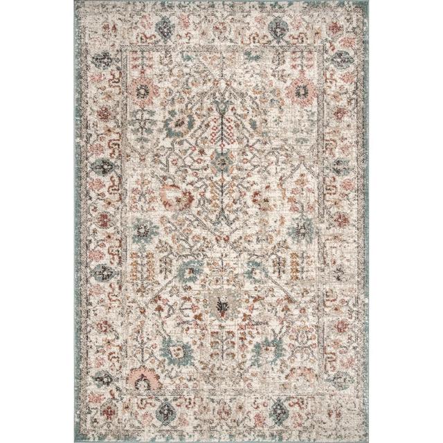 nuLOOM Lenore Vintage Floral Area Rug, 6' 7" x 9', Beige