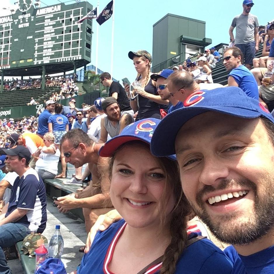 Bleacher bums on the 4th of July.