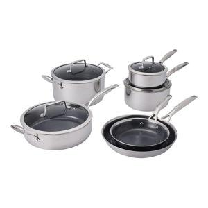 Henckels Paradigm Ceramic 10-pc, Stainless Steel, Ceramic Hybrid Nonstick Cookware Set