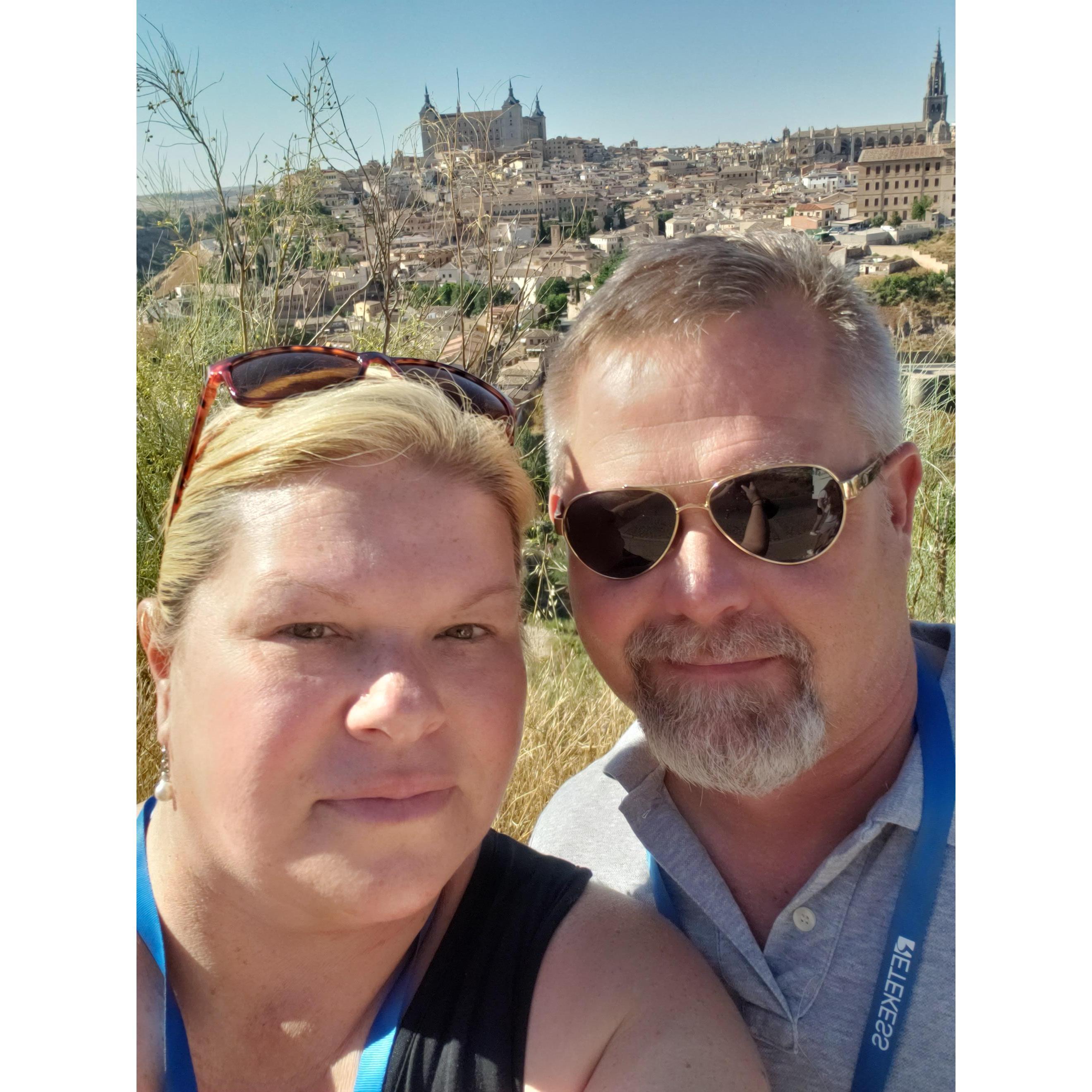 A photo opp in Toledo Spain (oldest city in Spain)...a day tour week took.  June 2022