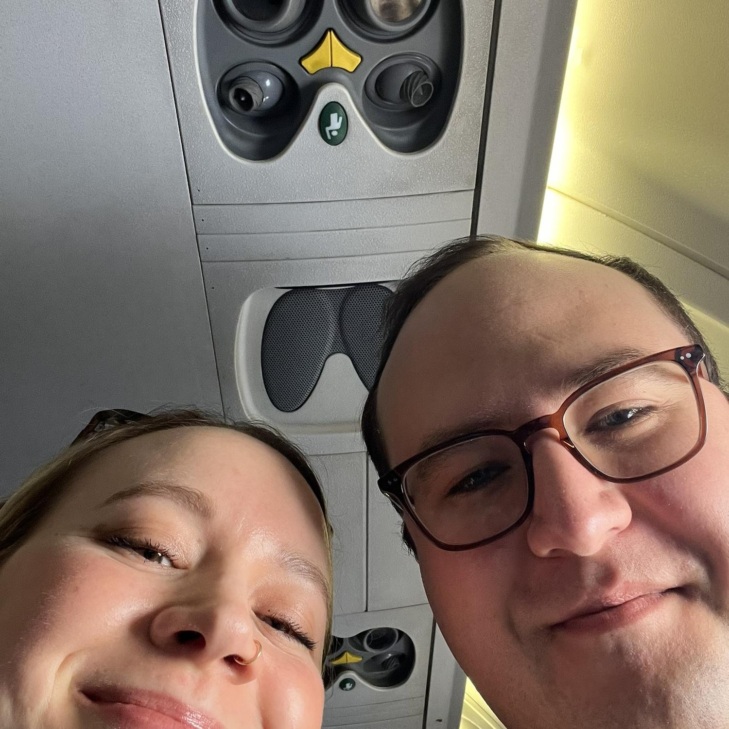 Nashville trip to visit Mitch and Kelly (Feb 2025) our first flight together