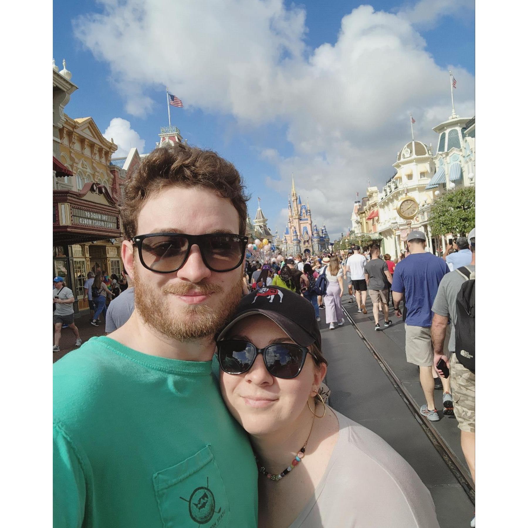 Disney World, February 2023. My first time and Clayton's first time since he was little. (Totally thought the proposal was about to happen at this moment, but I had 6 more months to wait)