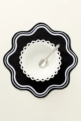Madeline Embroidered Round Placemat