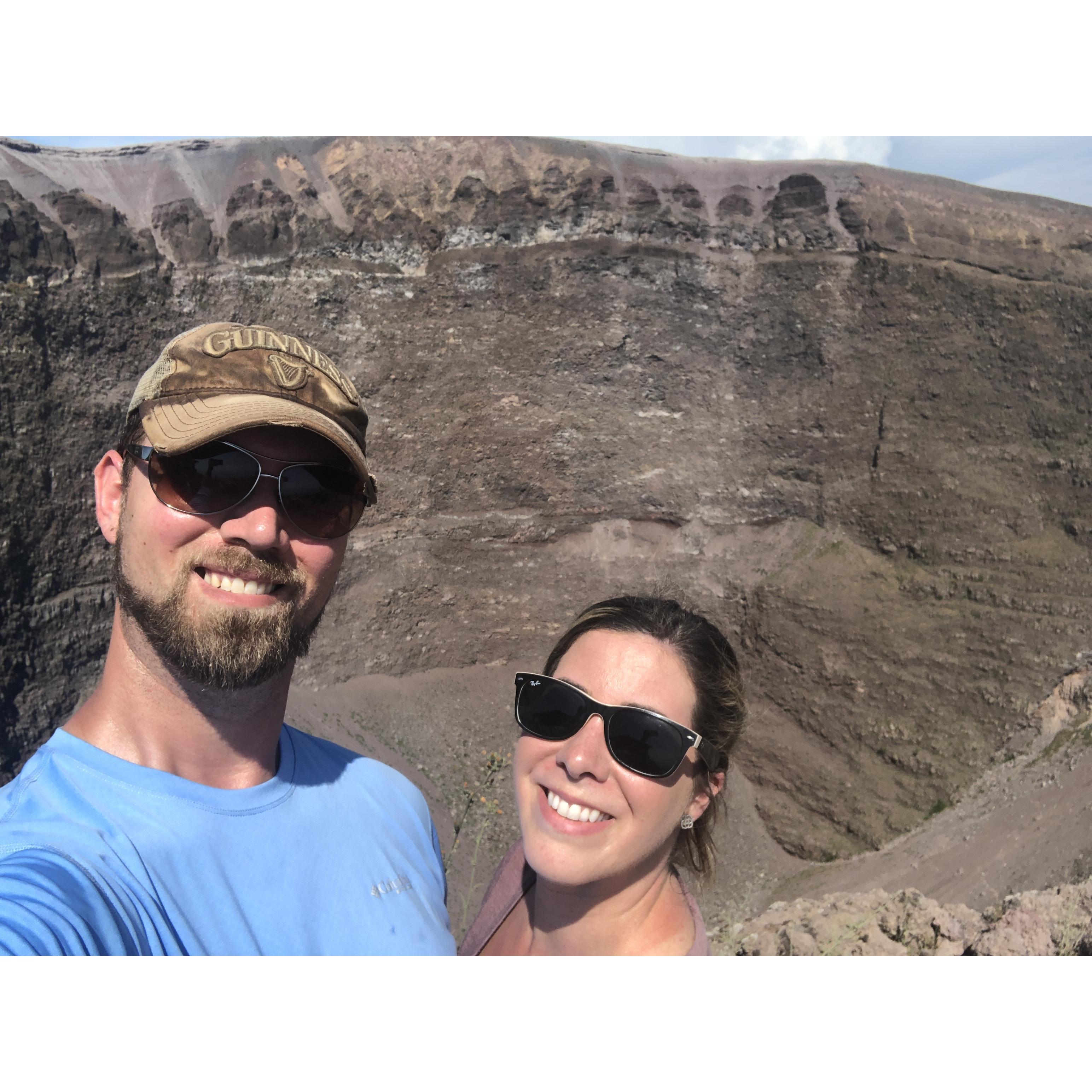 At the crater of Mt. Vesuvius