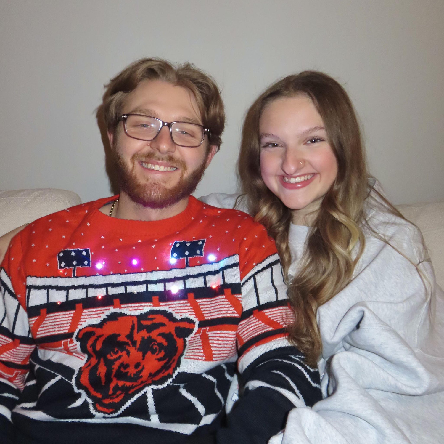 Christmas 2024! Both of us always representing Bears Football, no matter the season!