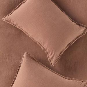Washed Linen Shams, Set of 2 in brown