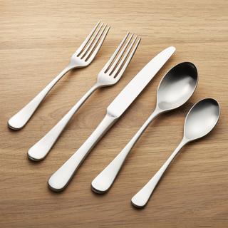 Caesna Satin 5-Piece Flatware Set, Service for 1, Set of 4