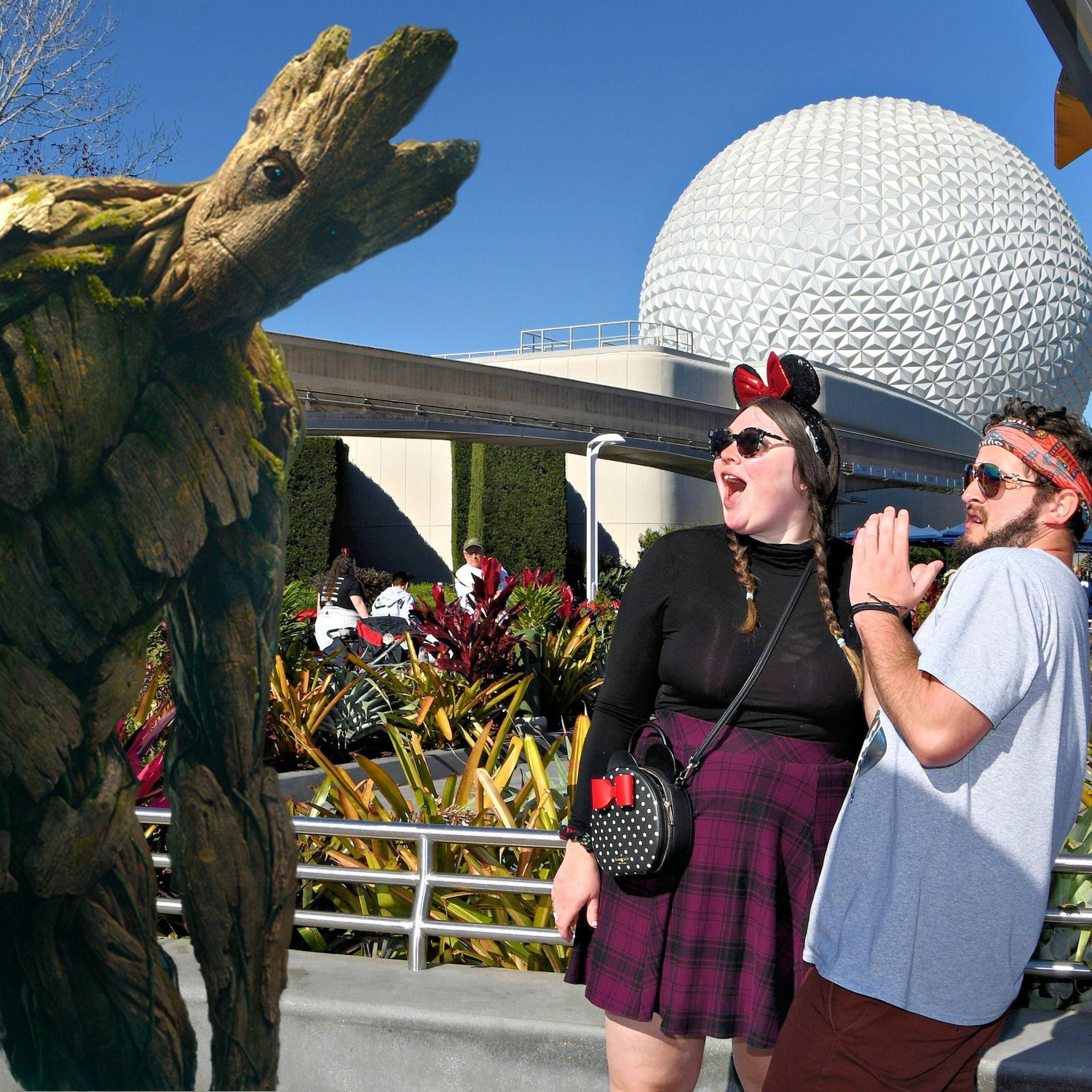 Meeting Groot at Disney World