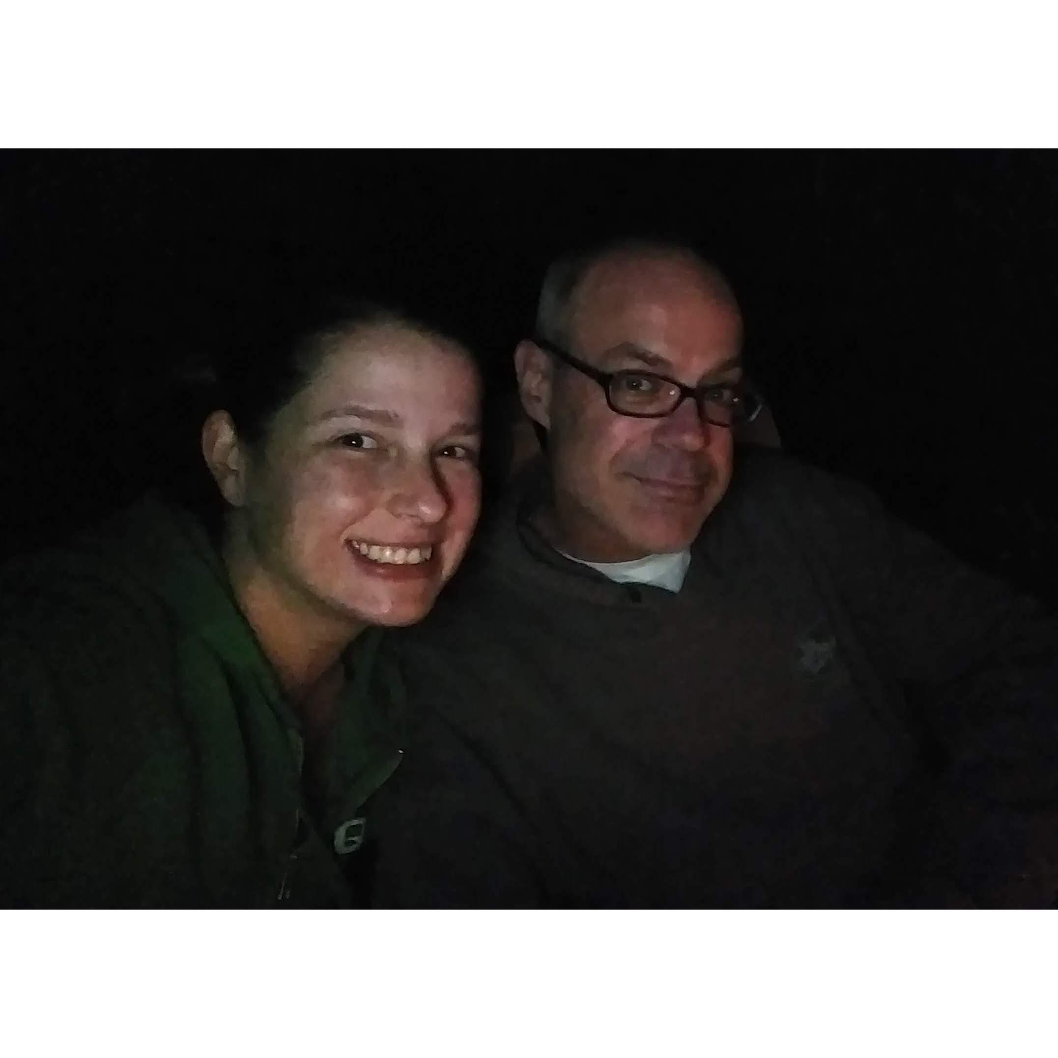 Relaxing by the fire pit. (Fall 2018)