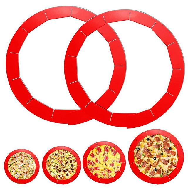 2 Pack Pie Crust Shield Adjustable Bake Crust Protector Silicone Pie Protectors pie crust covers for edges of pie Pie Crust Protector Cover Kitchen Tool Fit 8" to 10" Diameter Pies