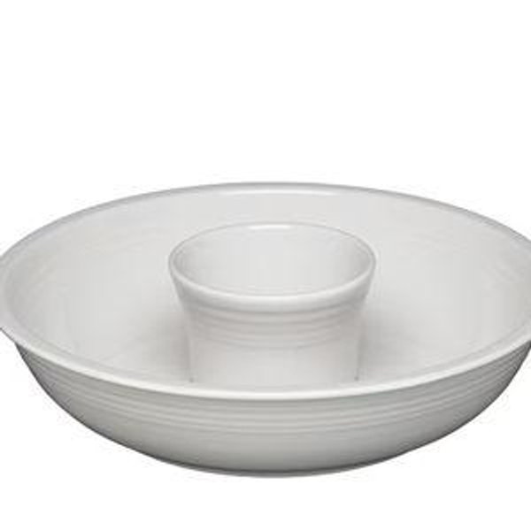 2-Piece Chip and Dip Set 12 7/8 Inch - White