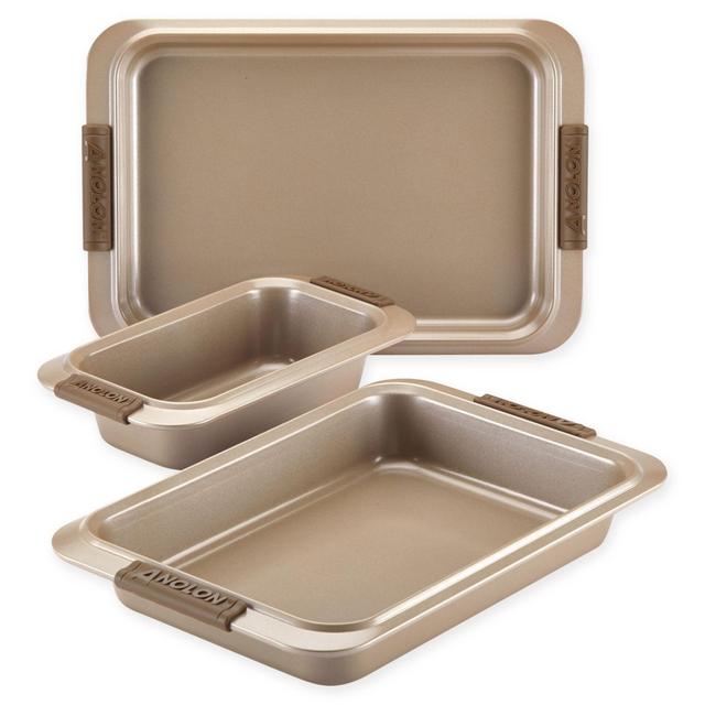 Analon® 3-Piece Nonstick Bakeware Set in Bronze