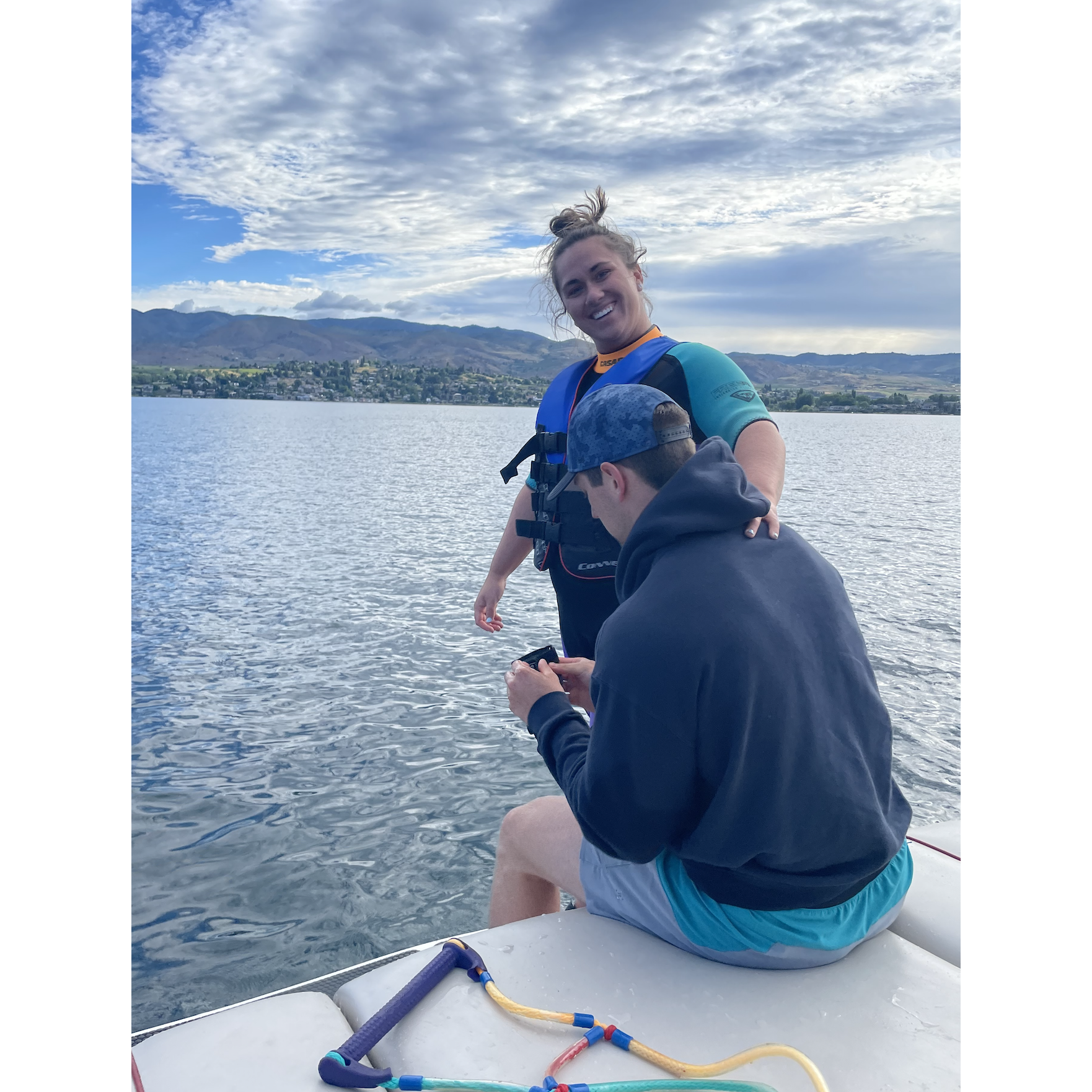Connor has the MOST patience out of anyone I know! I'm no pro at waterskiing, but I