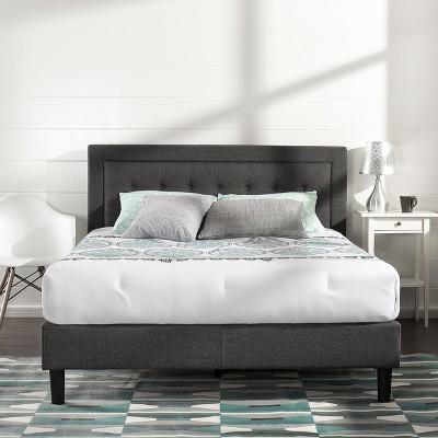 Dupont Tufted Upholstered Platform Bed - Queen - Dark Gray - Sleep Revolution