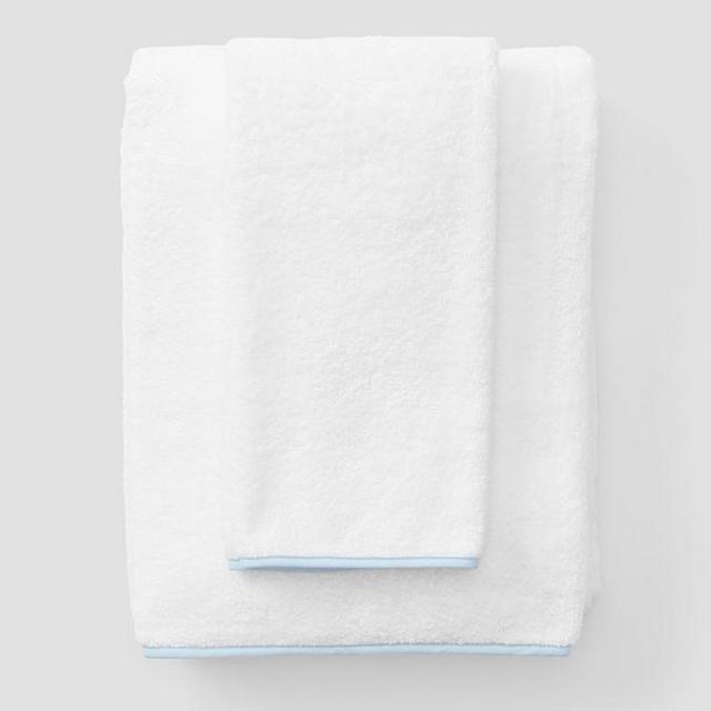 Threshold White Honeycomb Knotted Fringe Bath Towels