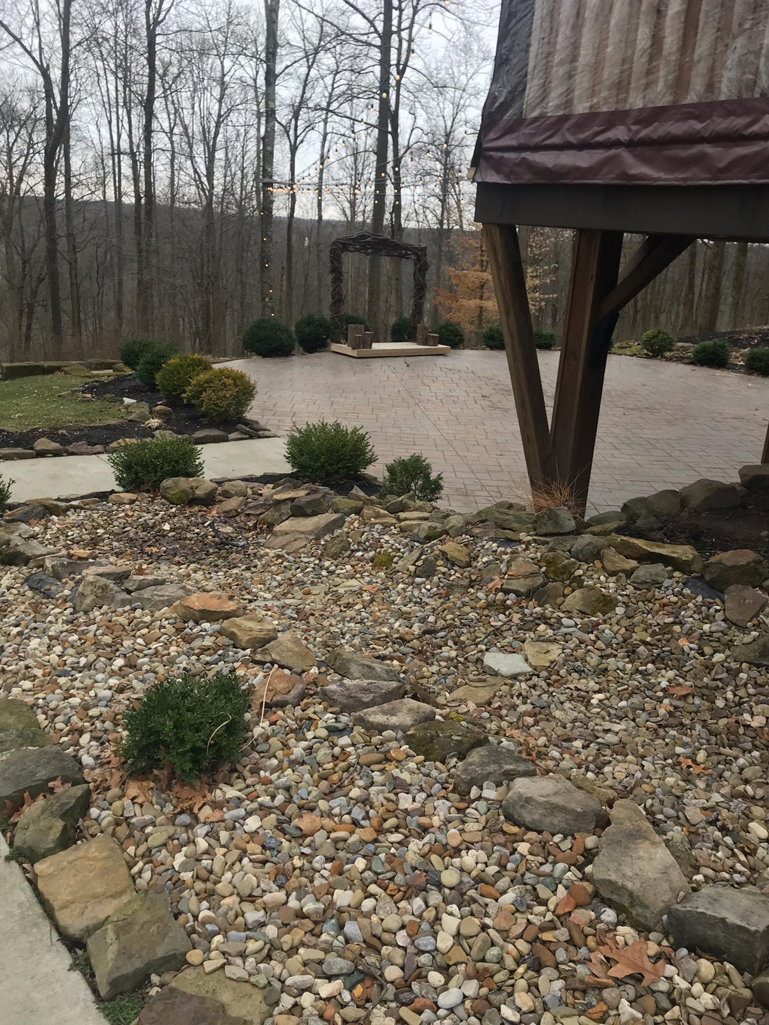 The outdoor ceremony space