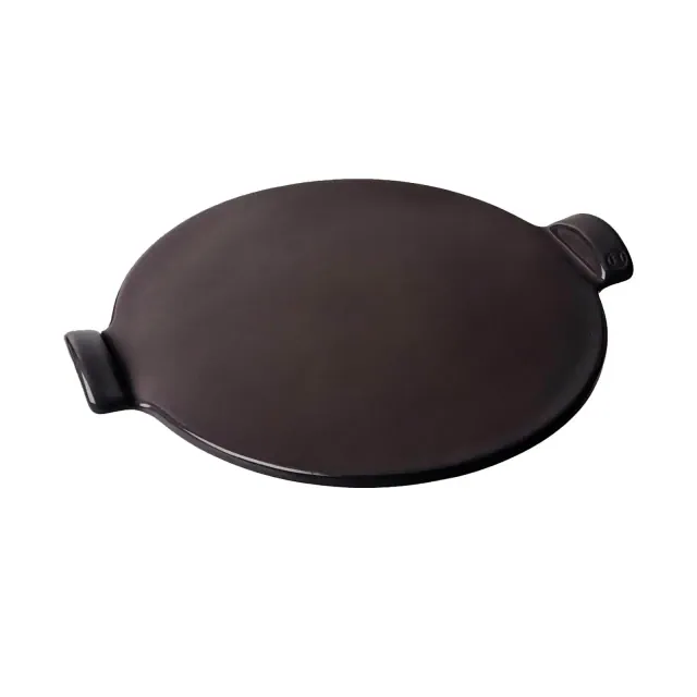 Emile Henry Made in France 14.5-Inch Flame Top Pizza Stone, Charcoal