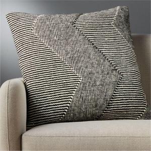 23" bias pillow with feather-down insert