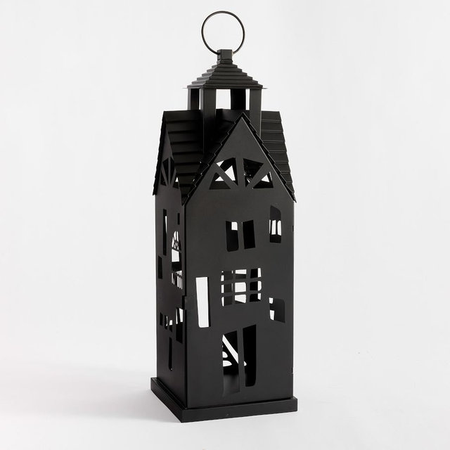 Haunted House Lantern: Black: Large