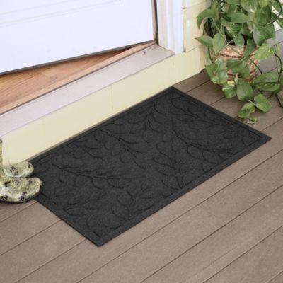 Weather Guard™ Brittney Leaf 23-Inch x 35-Inch Door Mat in Charcoal