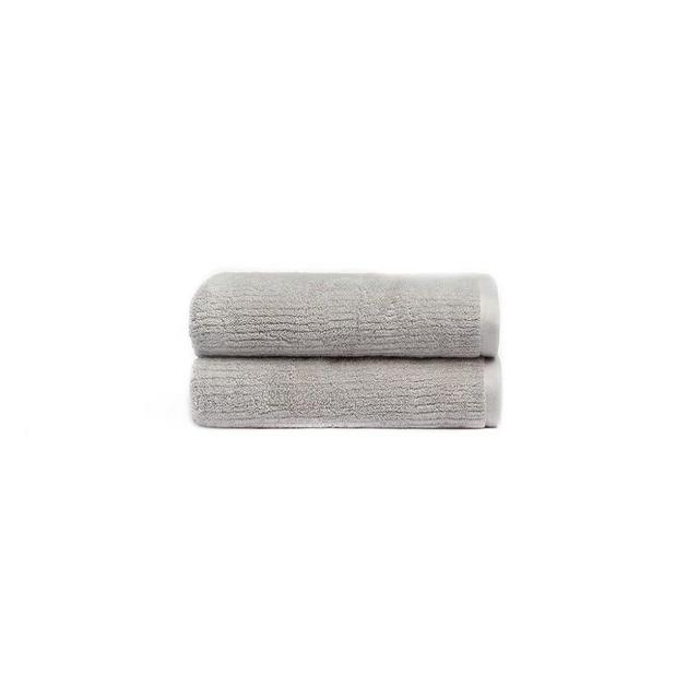 Cozy Earth Light Grey Ribbed Hand Towel
