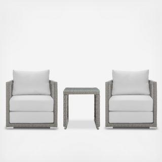 Aura 3-Piece Outdoor Armchair Set