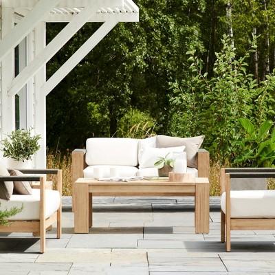 Montpelier 4pc Wood Patio Conversation Set - Natural - Smith & Hawken™