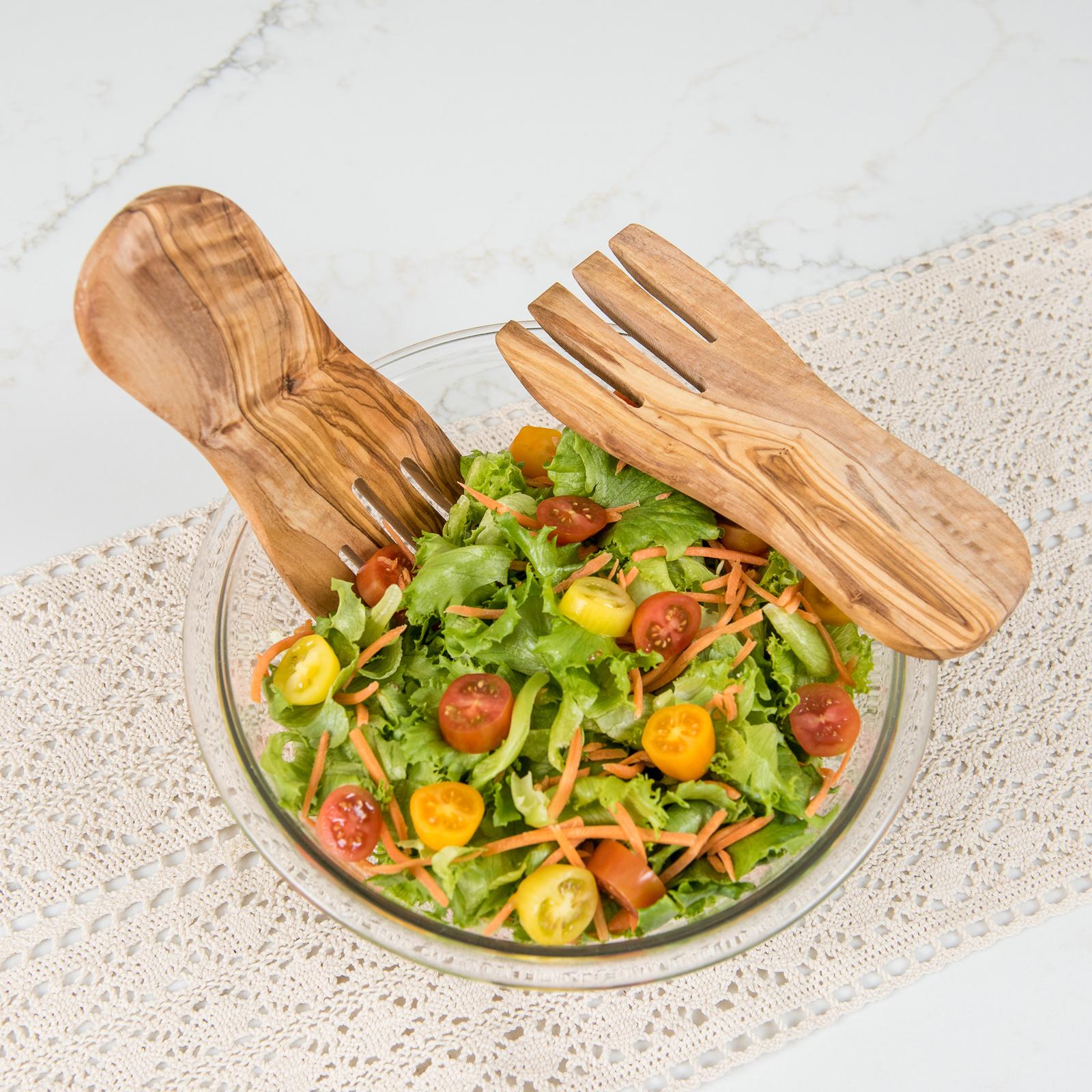 Olive Wood Salad Servers - Thumbnail 3