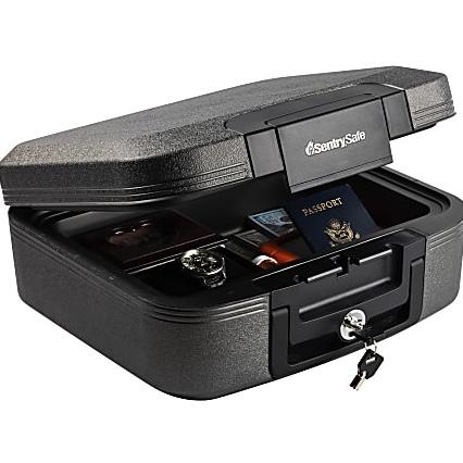 Sentry®Safe Fire/Waterproof Chest, 0.28 Cu Ft, Gray