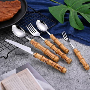 Bamboo Silverware Set for 6
