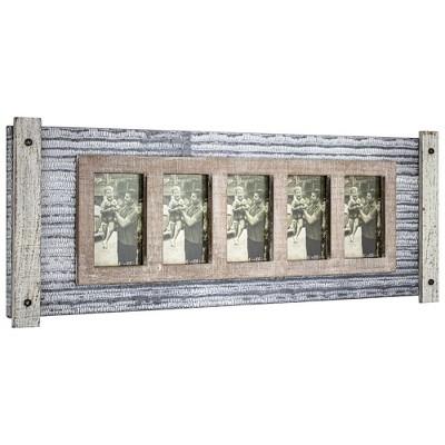 Metal And Wood 5 Photo Picture Frame - E2 Concepts