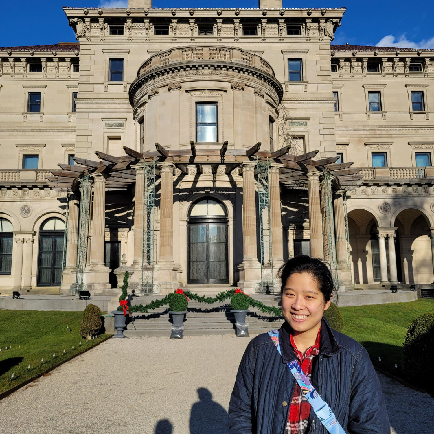 In front of the Breakers mansion in Newport!