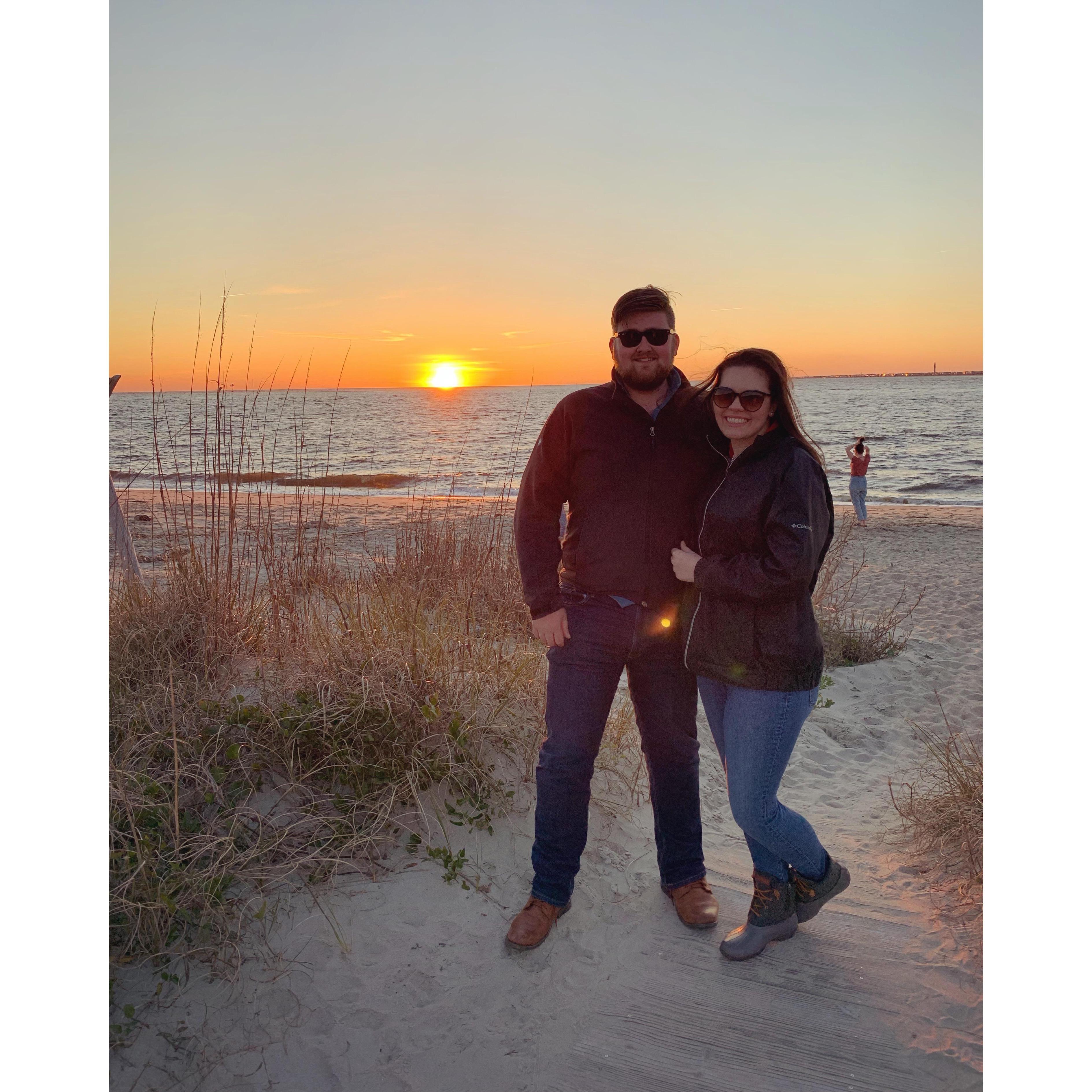 March 2019-Sunset picture on Bald Head Island, NC.
